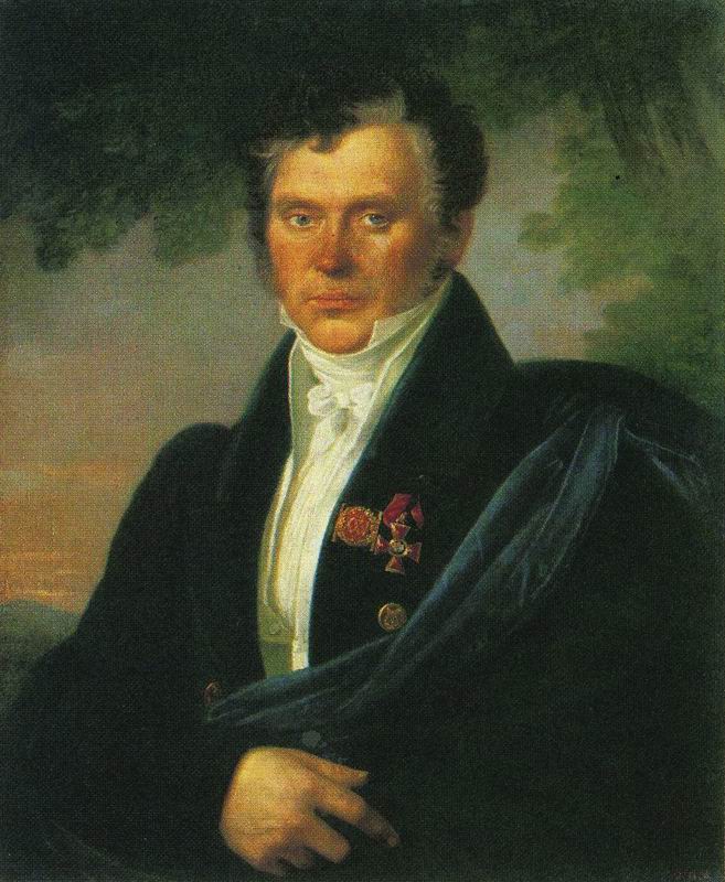 Portrait of S.S. Pimenov by unknown artist of early 19th century