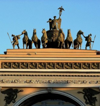 Sculptured group on the Arch of the General Staff. Stepan Stepanovich PIMENOV